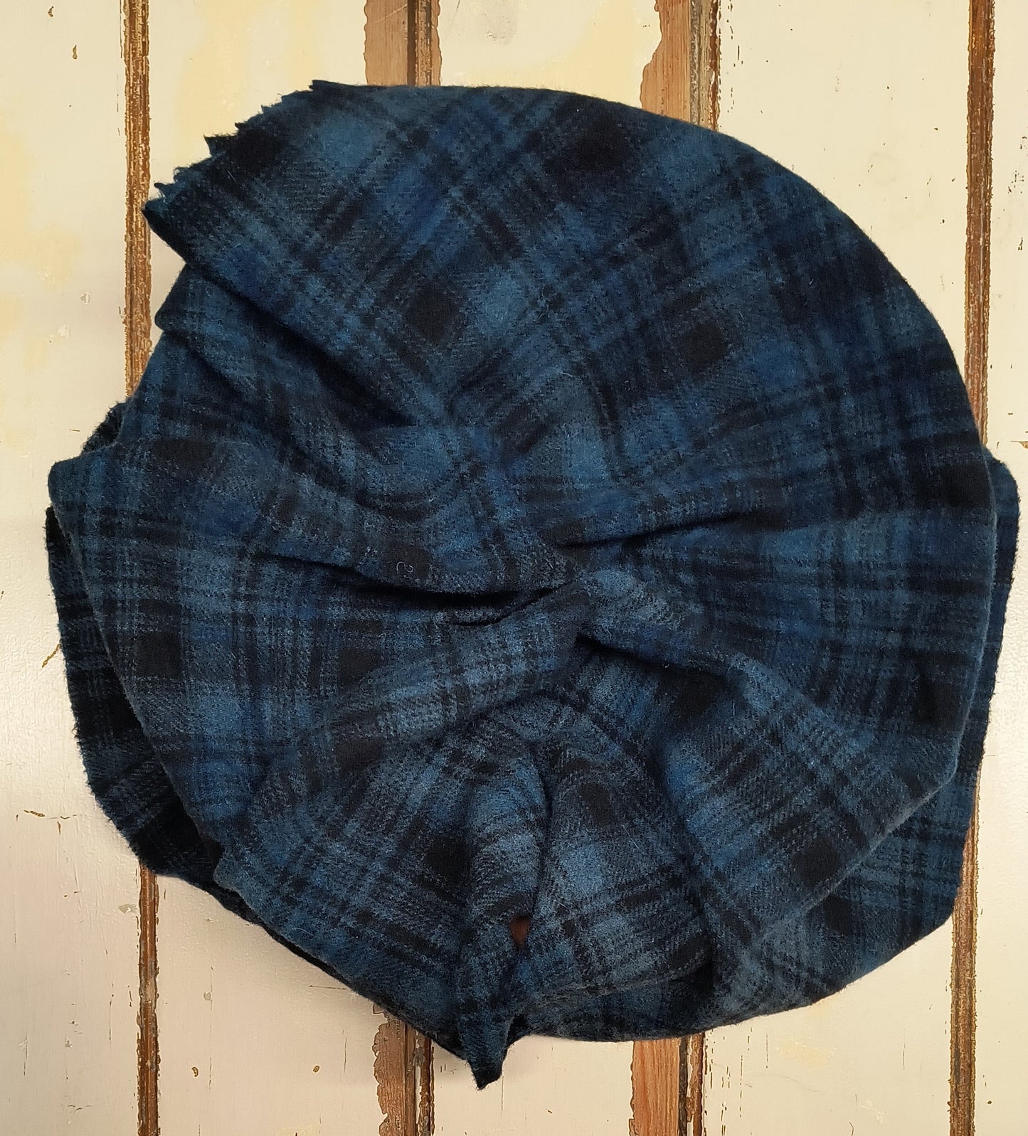 BRIGHT BLUE Hand Dyed Plaid Wool (Dark) (Wholesale)