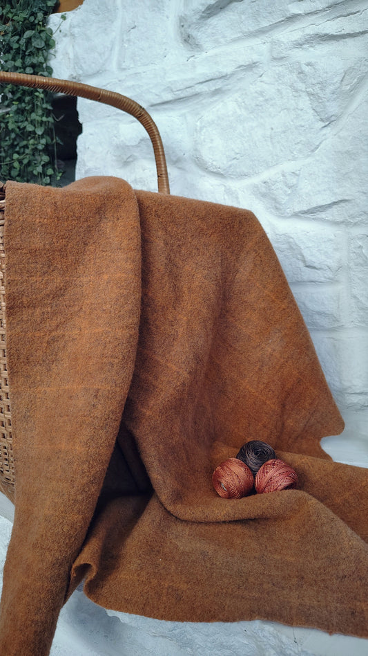 Bright Orange Hand Dyed BP Wool