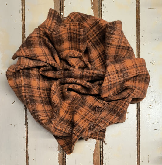 SPICED PUMPKIN Hand Dyed Plaid Wool (Medium) (Wholesale)