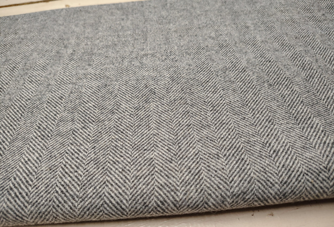 Herb Green Hand Dyed Herringbone Wool (Wholesale)