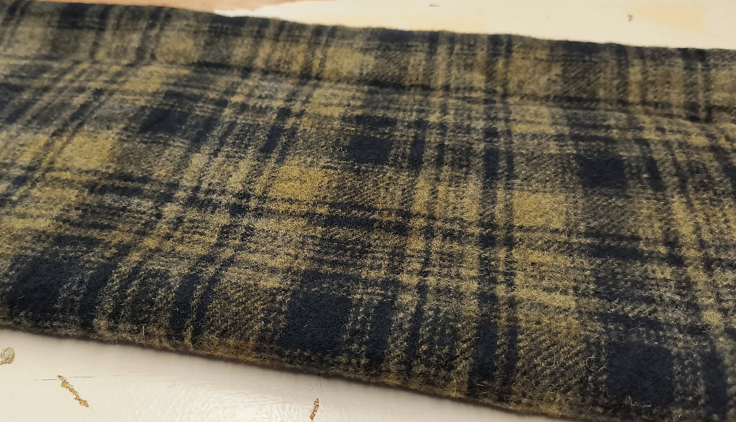 MUSTARD Hand Dyed Plaid Wool (Dark) (Wholesale)