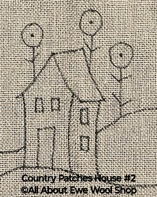 Country Patches #2 Pattern on Monks Cloth