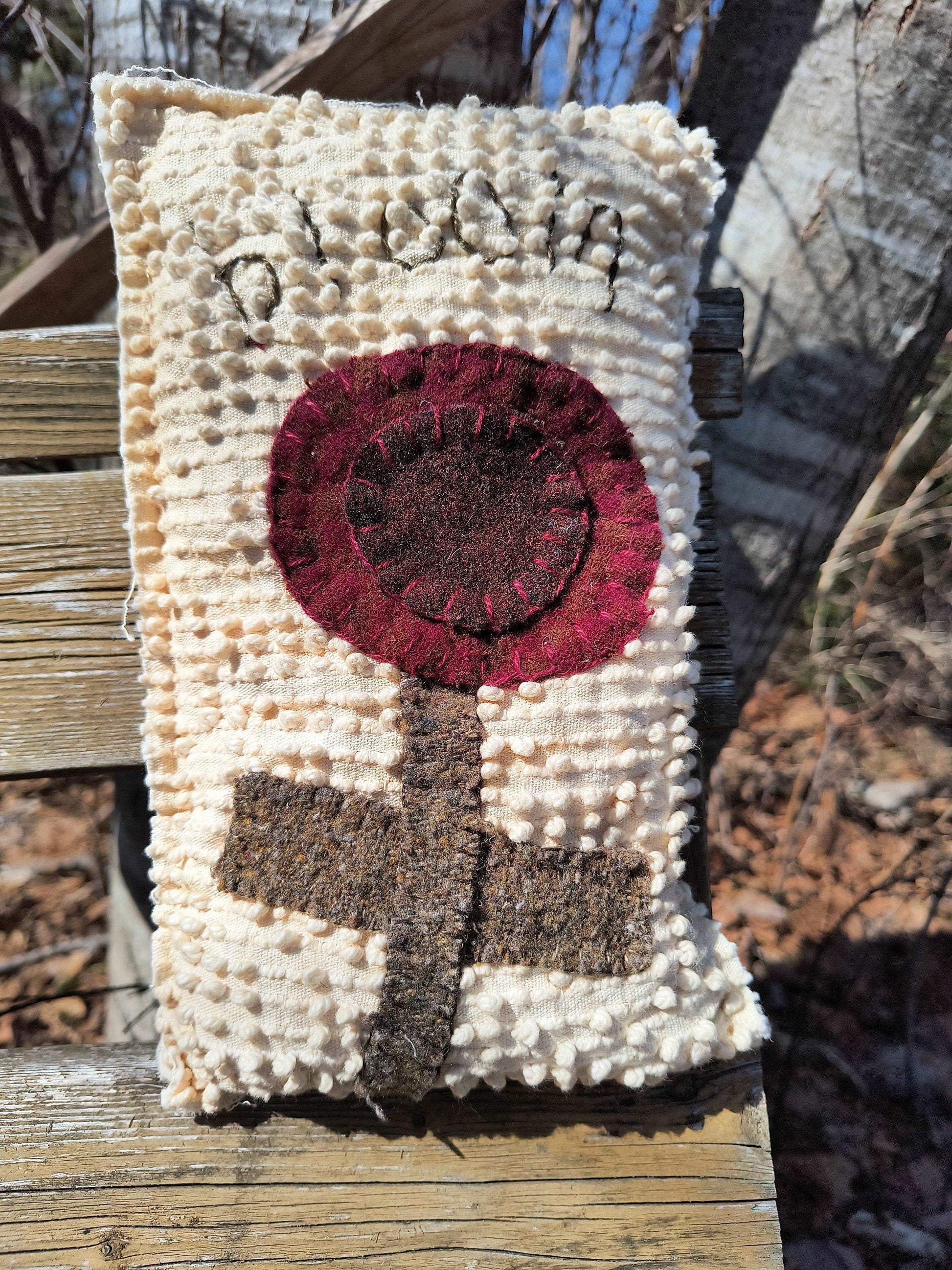 Bloom Pillow - Completed Piece - All About Ewe Wool Shop