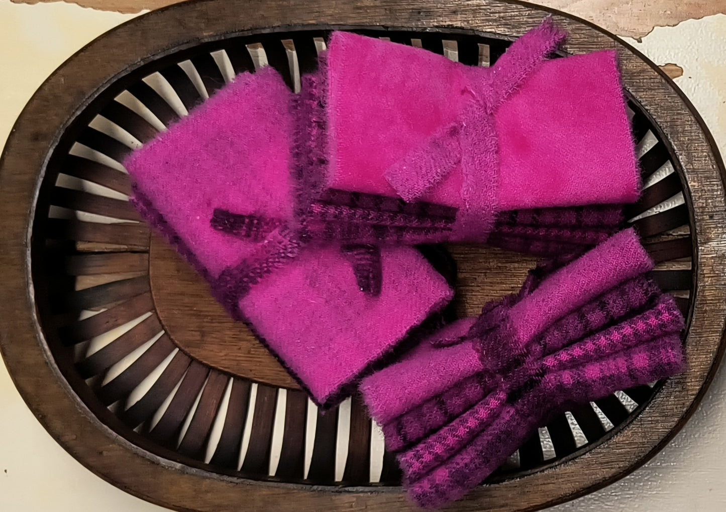 RED VIOLET BUNDLE Hand Dyed Wool