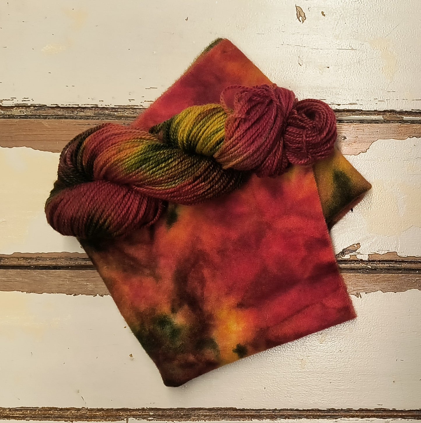 Autumn Blaze Hand Dyed Wool Yarn