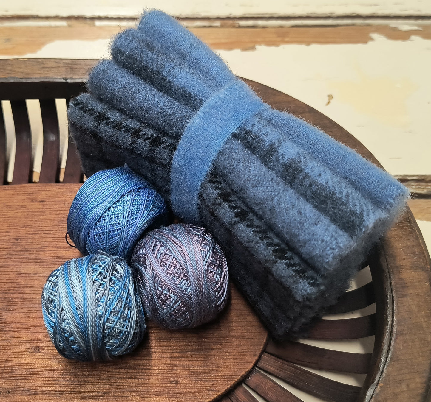 COLONIAL BLUE BUNDLE Hand Dyed Wool