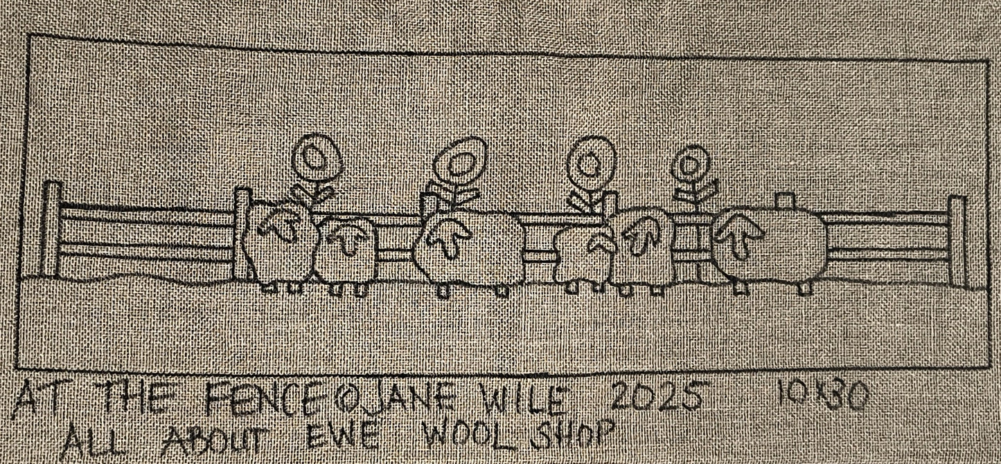 At The Fence Pattern on Linen