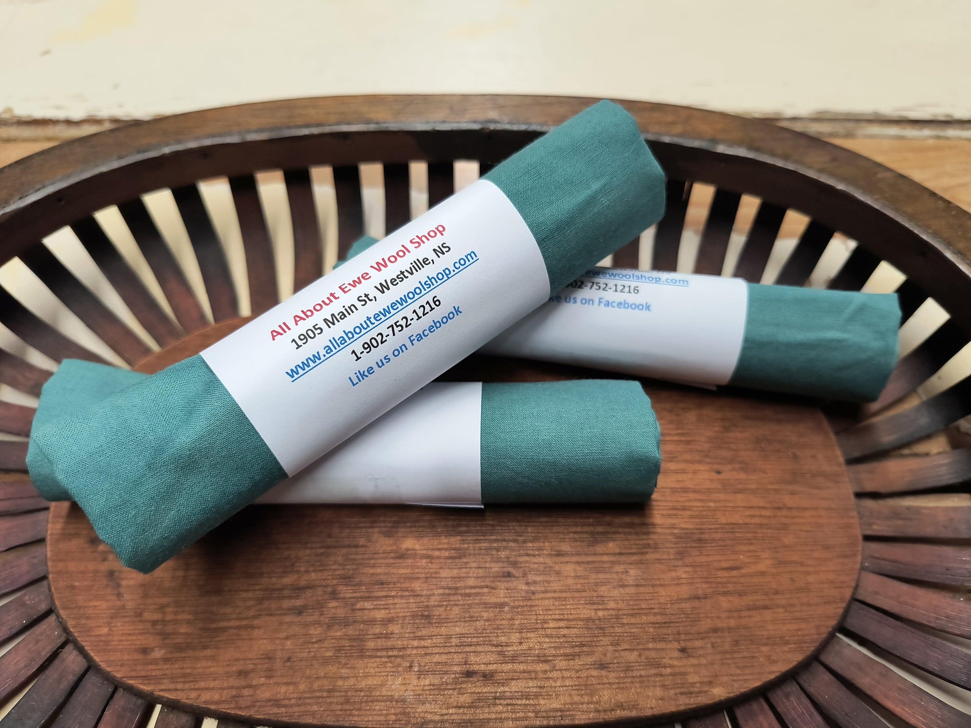 Teal Aged Muslin - All About Ewe Wool Shop