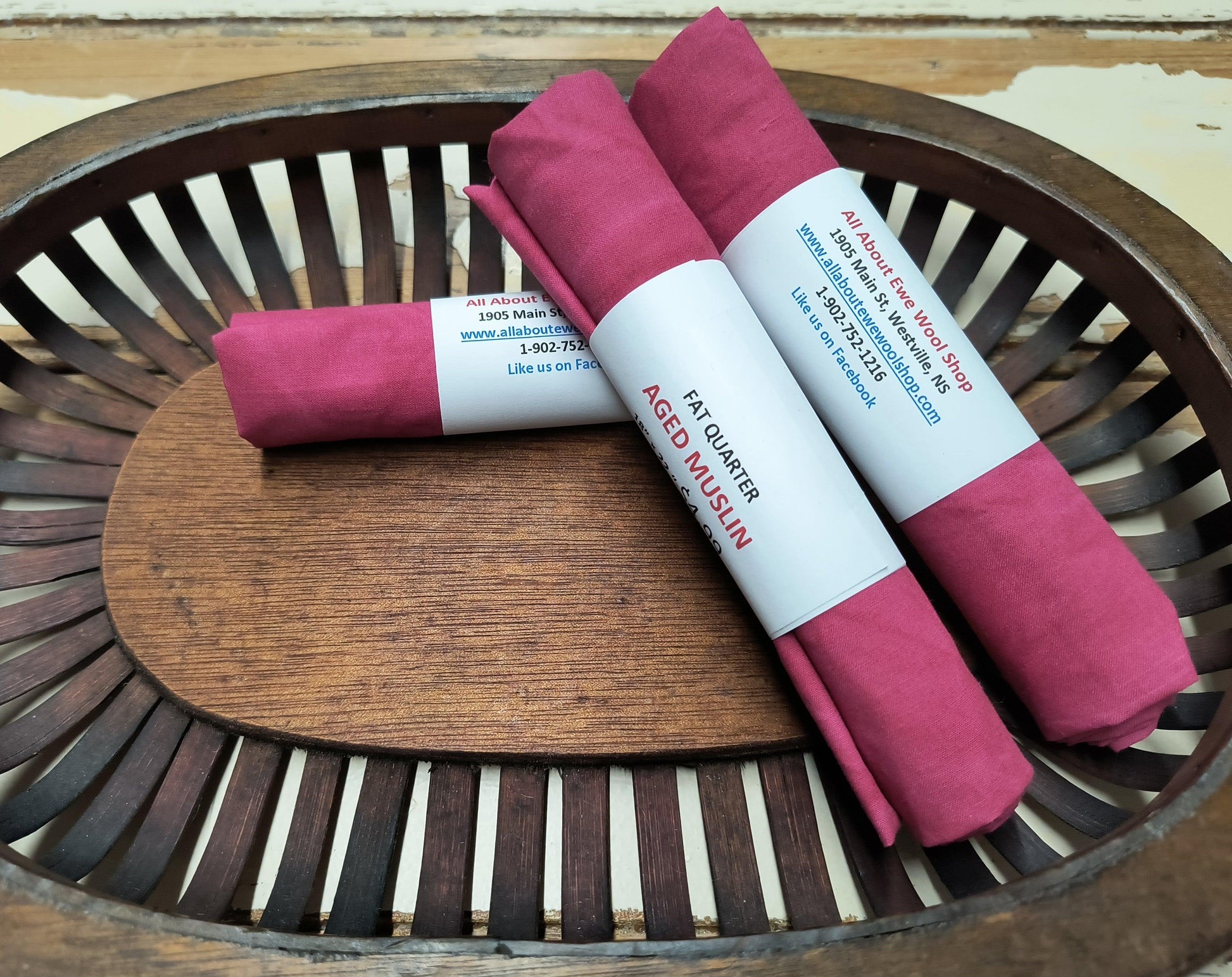 Red Aged Muslin - All About Ewe Wool Shop