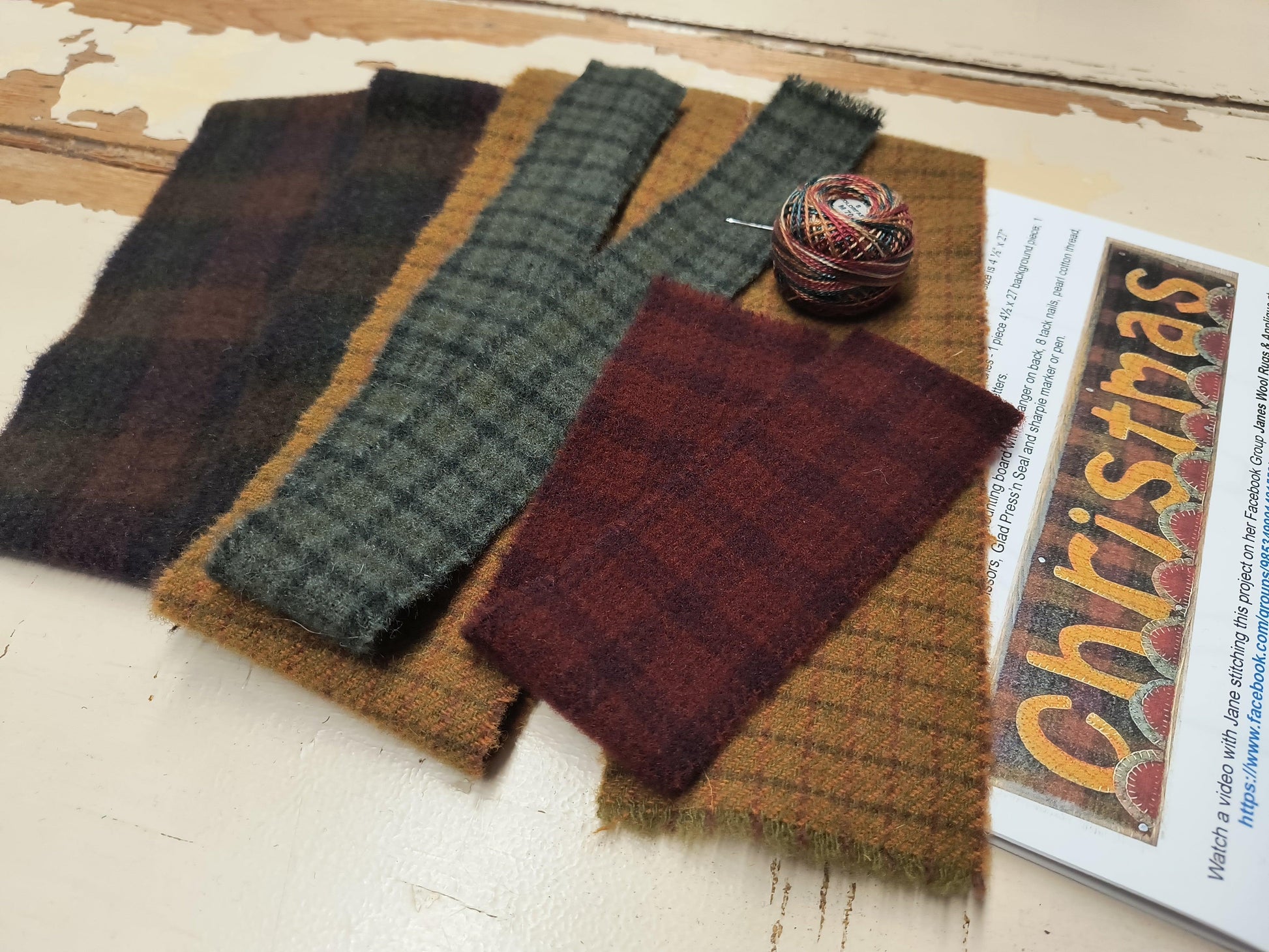 Christmas Board Runner Kit - All About Ewe Wool Shop