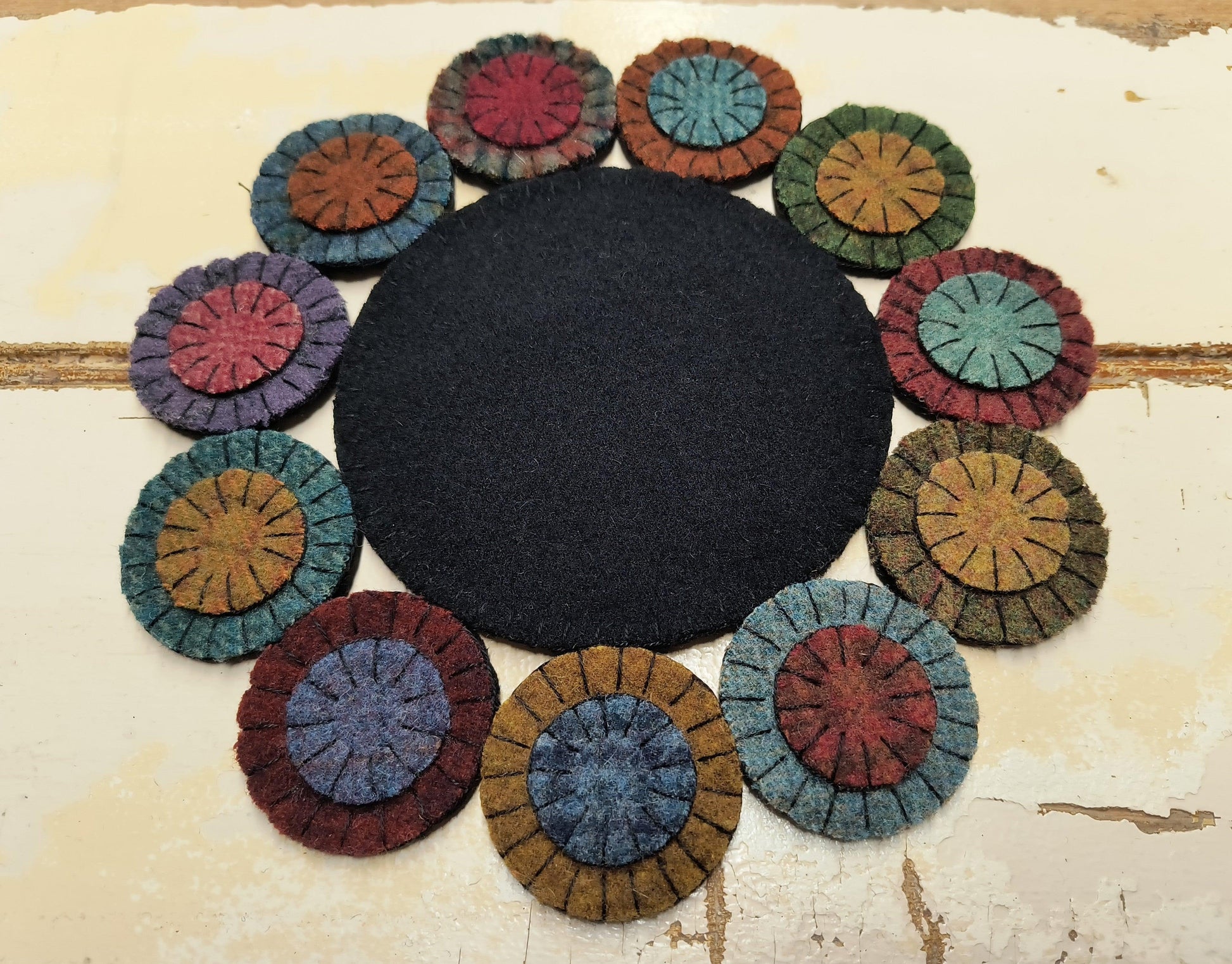 ROUND PENNY Mat Kit | Pre-Cut - All About Ewe Wool Shop