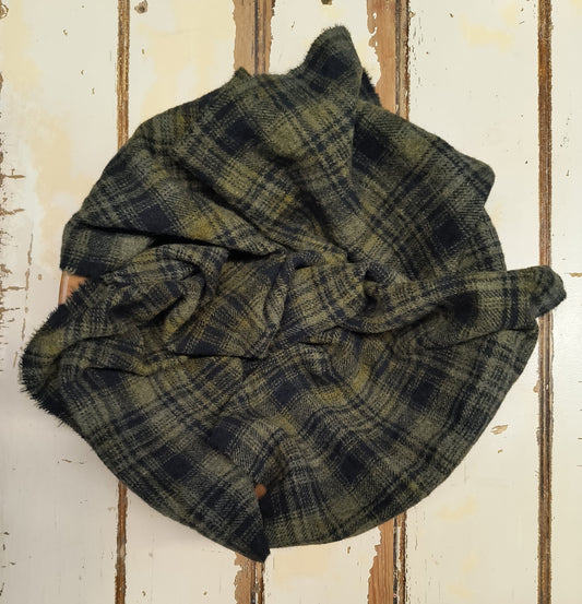 YELLOW 01 M Hand Dyed Plaid Wool (Dark)
