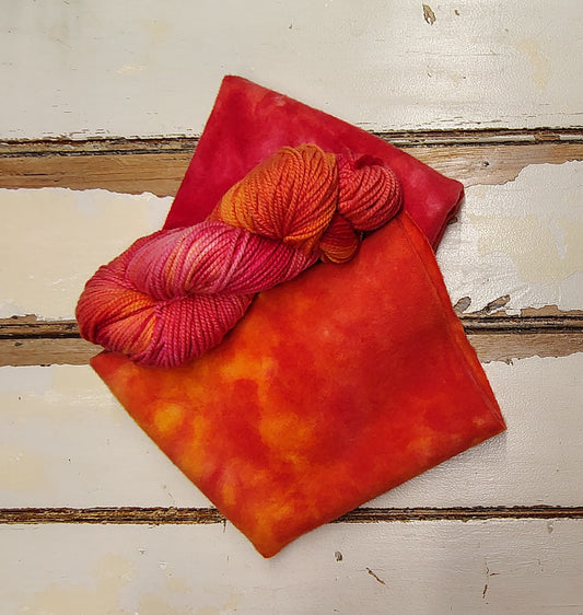 Zesty Zinnia Hand Dyed Wool Yarn