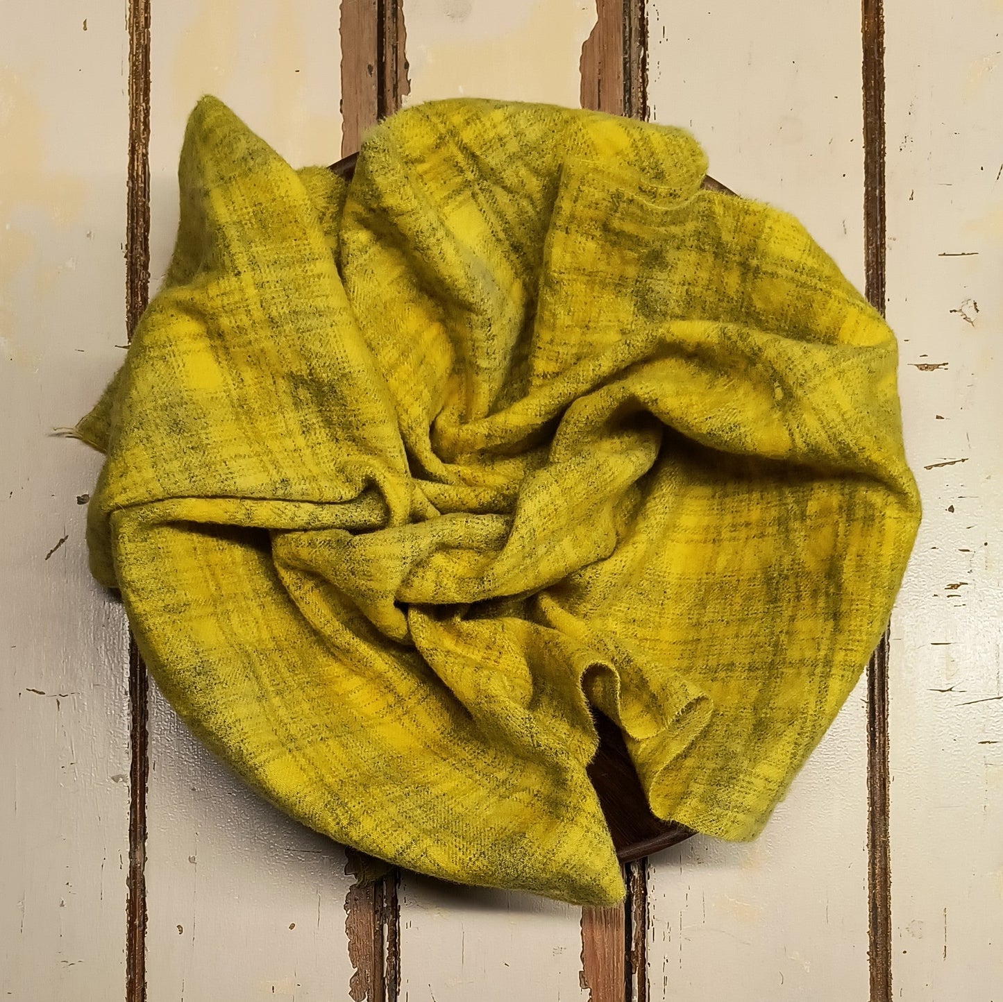 YELLOW Hand Dyed Plaid Wool (Light) (Wholesale)