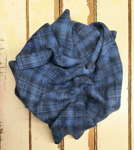 CORNFLOWER Hand Dyed Plaid Wool (Medium) (Wholesale)