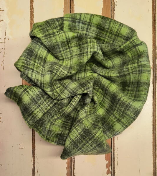 Avocado Hand Dyed Plaid Wool (Medium) (Wholesale)