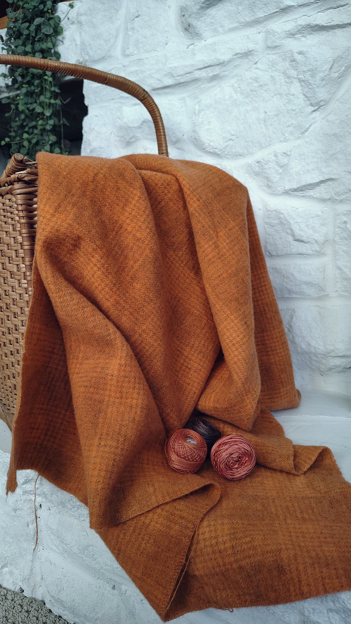 Bright Orange Hand Dyed GP Wool