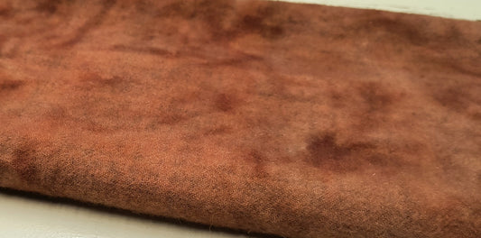 REDDISH BROWN Hand Dyed Plaid Wool (Light)
