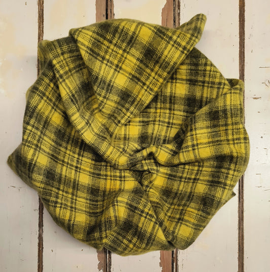 YELLOW Hand Dyed Plaid Wool (Medium) (Wholesale)