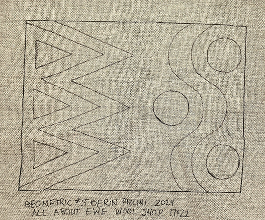 a piece of cloth with a drawing on it