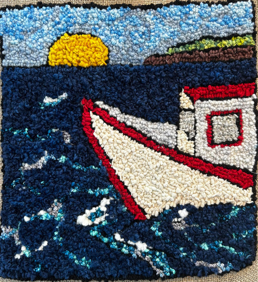 Heading Out Pattern on Monks Cloth