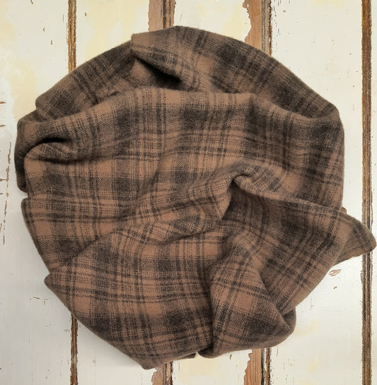 CHOCOLATE Hand Dyed Plaid Wool (Medium) (Wholesale)