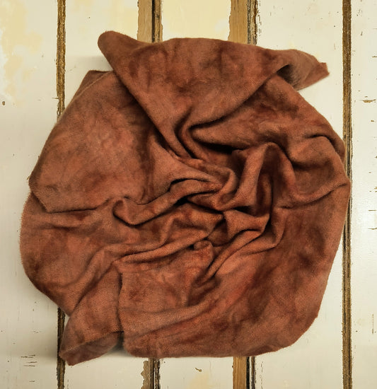 REDDISH BROWN Hand Dyed Plaid Wool (Light)