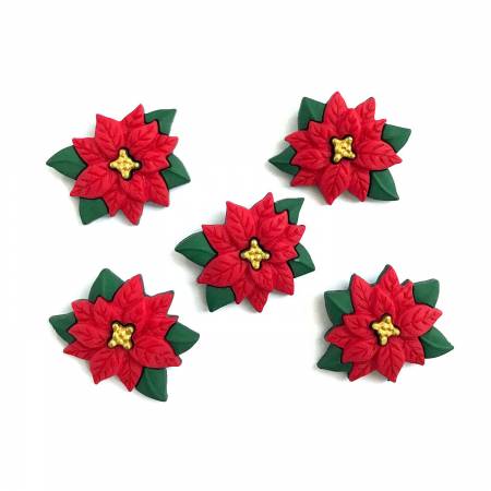 Buttons Galore - Poinsettias