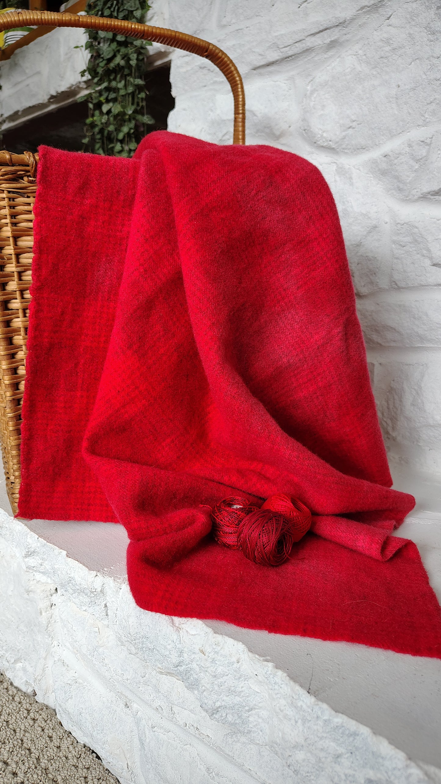 Red Hand Dyed GP Wool