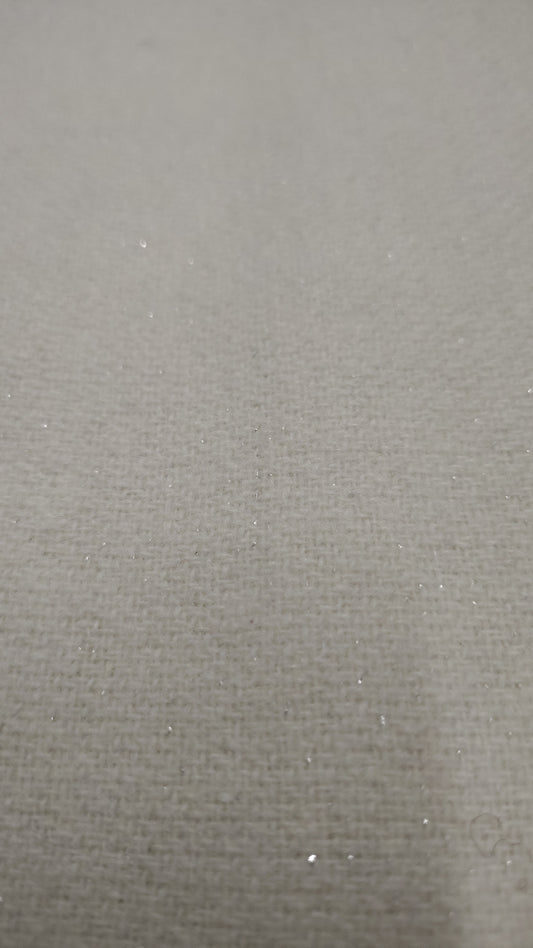 Quarter Yard Wool Off The Bolt | Natural with Silver Sparkle