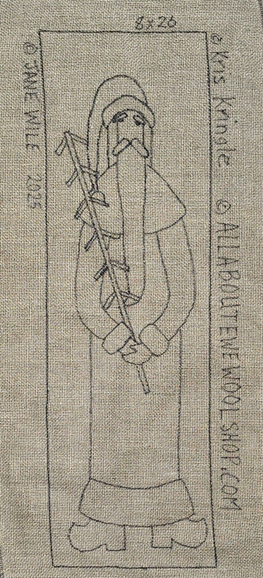 Kris Kringle Pattern on Linen