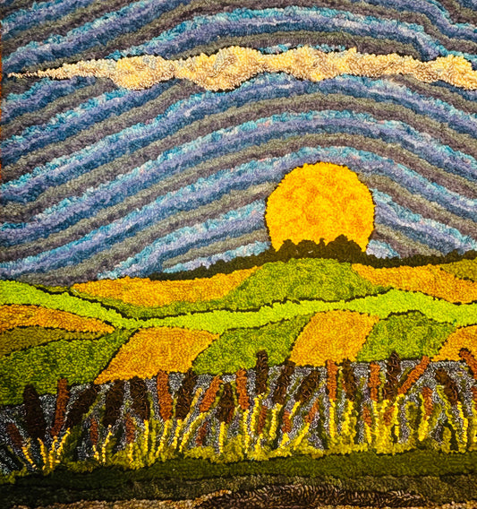 Tassel Moon Pattern on Linen