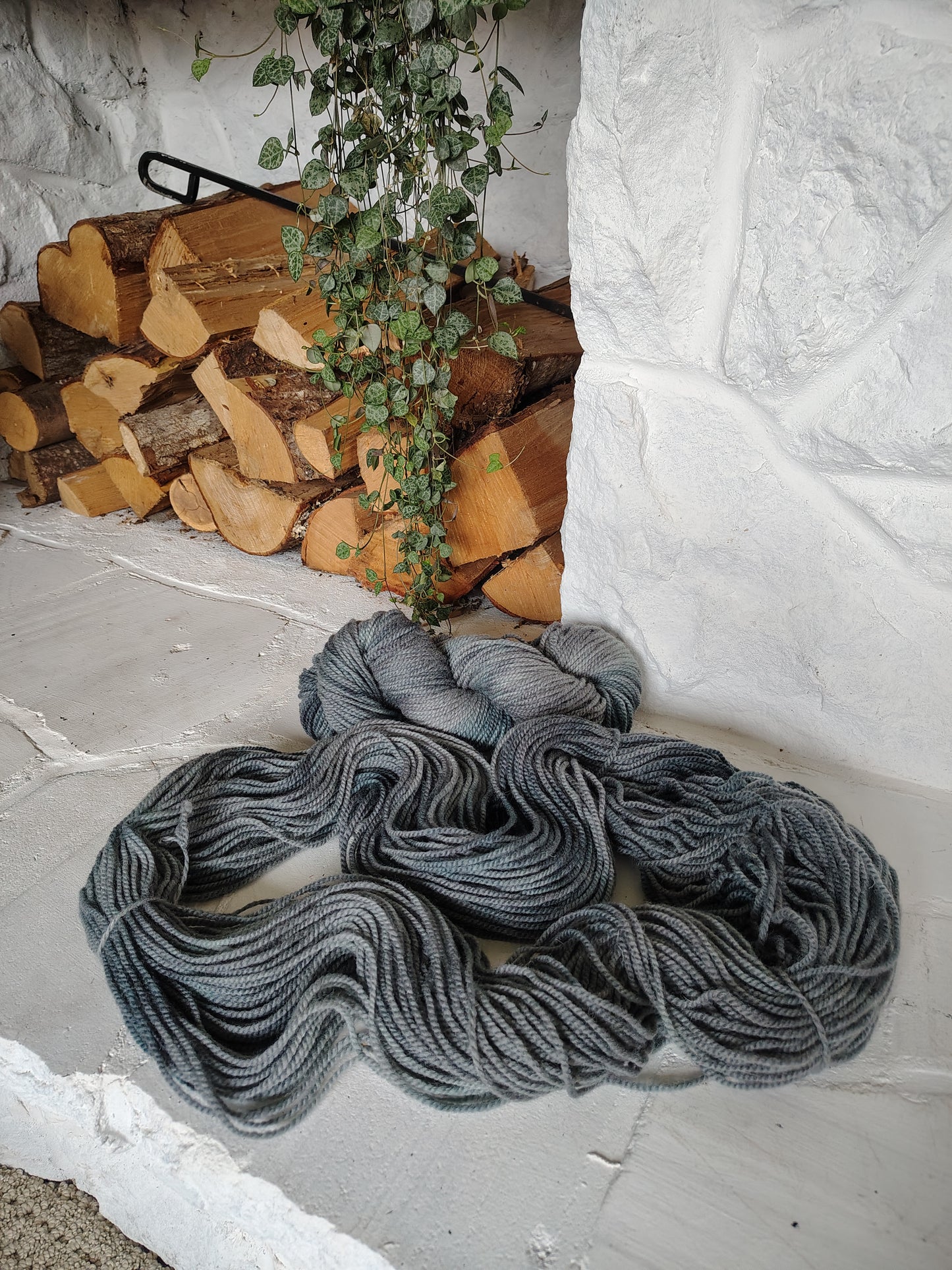 Old Slate Hand Dyed Wool Yarn