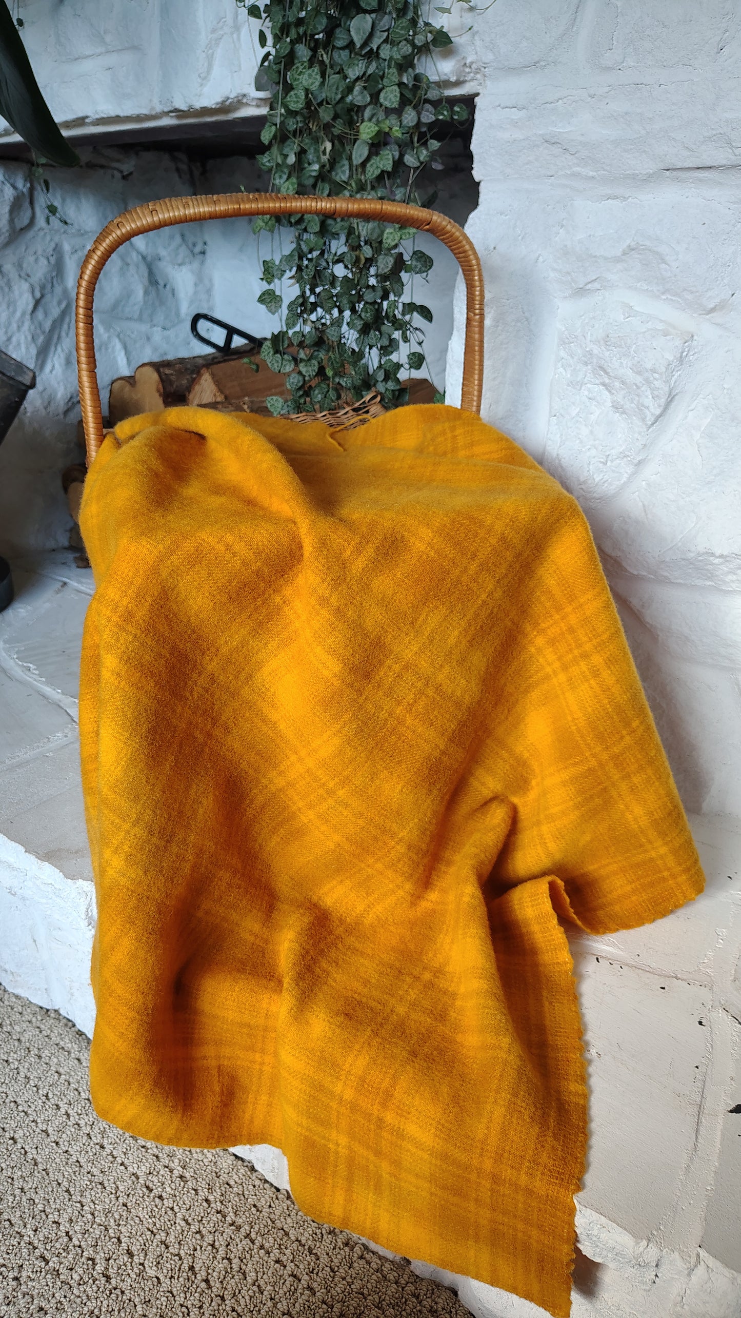 Mustard Hand Dyed Plaid Wool (Wholesale)