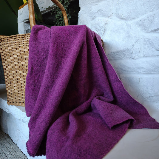 Raspberry Sorbet Hand Dyed Herringbone Wool (Wholesale)
