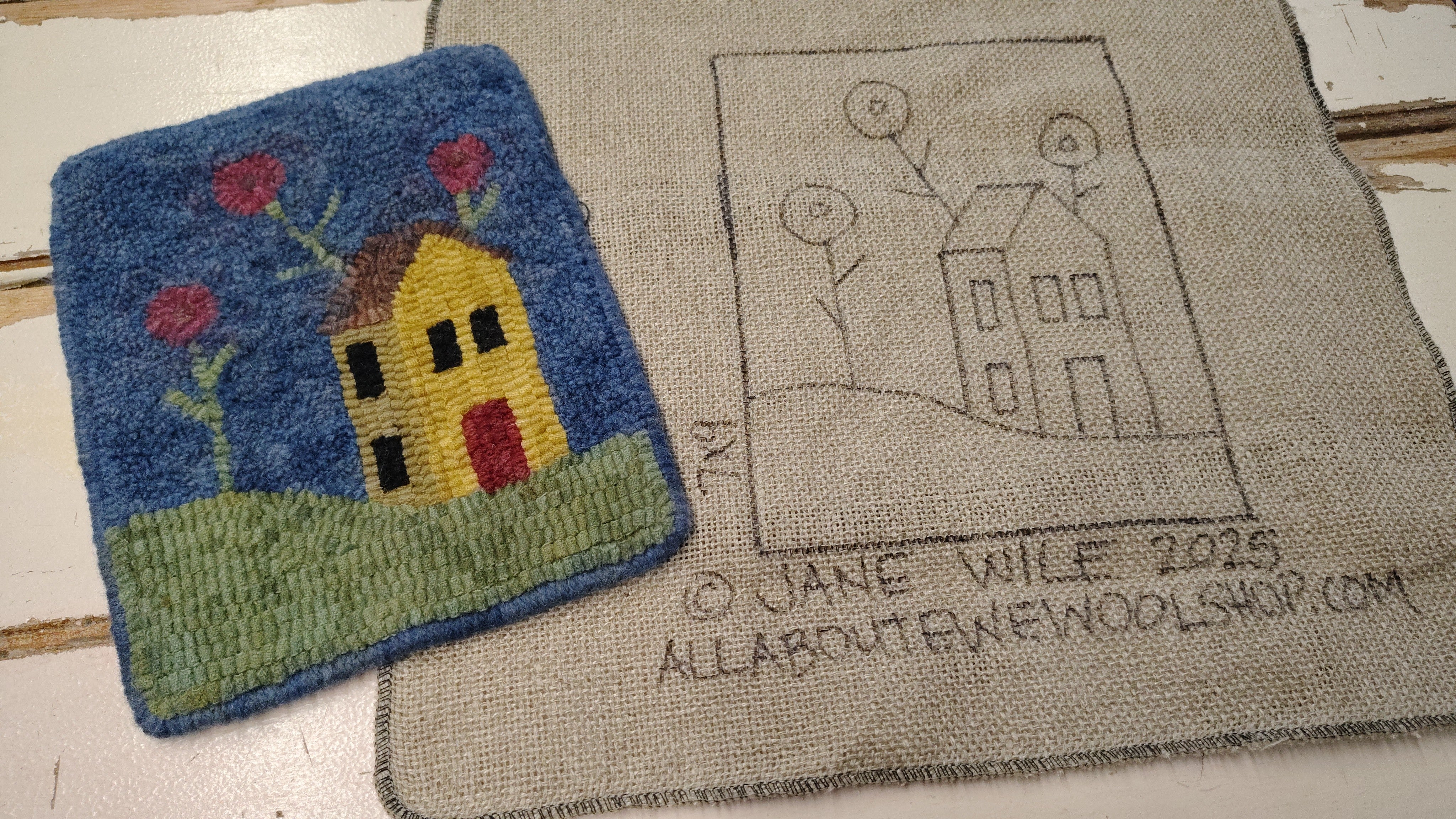 Hooking Rugs House Home Sweet Home Rug Hooking Kit – All About Ewe Wool Shop