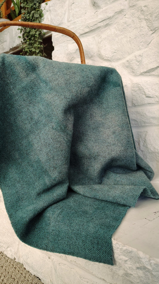 Mallard Hand Dyed Herringbone Wool