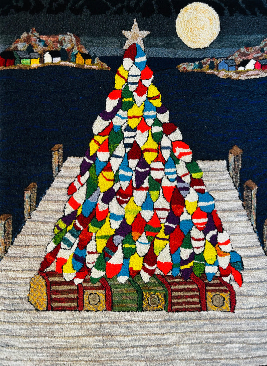 Buoys Blessing For The Season Pattern on Linen