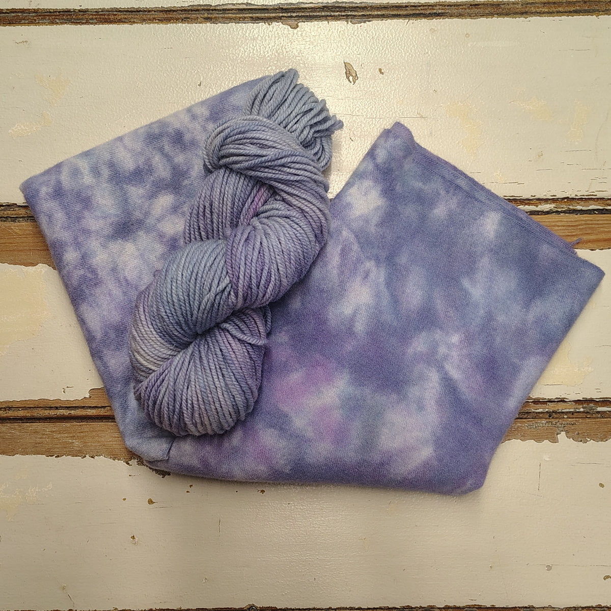 Blueberry Cream Hand Dyed Wool Yarn