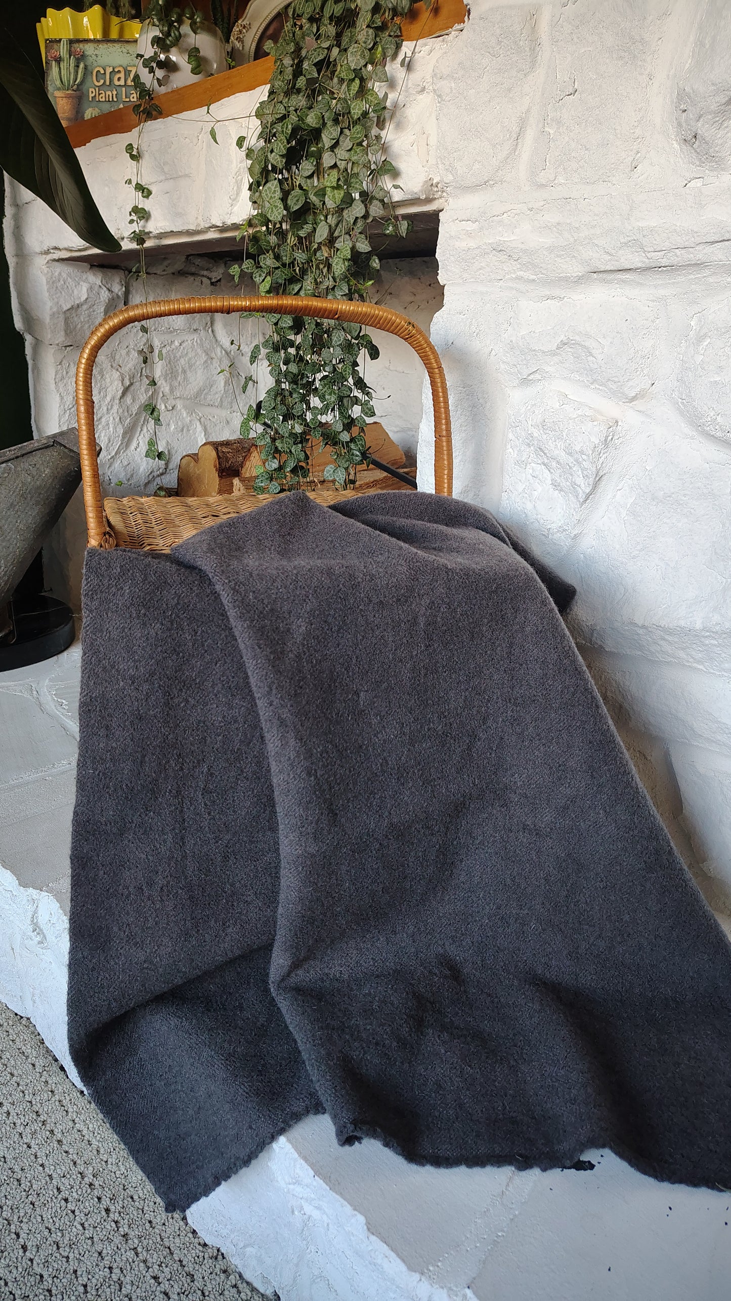 Old Smoke Hand Dyed Herringbone Wool