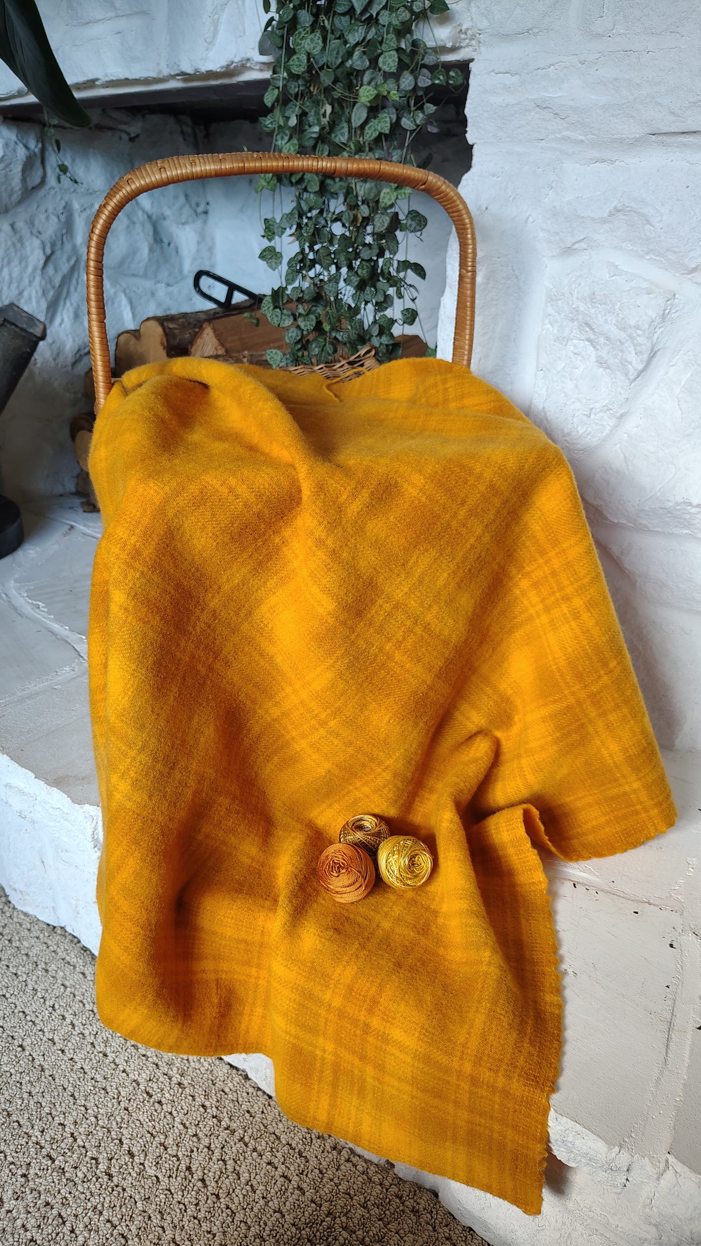Mustard Hand Dyed Plaid Wool (Wholesale)