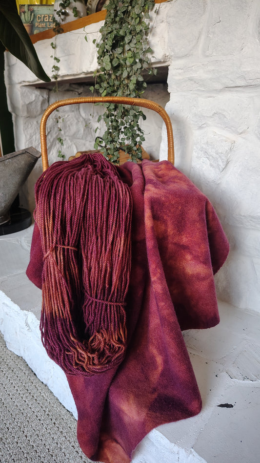 Cranberry Crush A Hand Dyed Wool