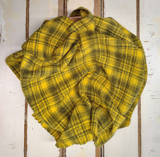 Saffron Hand Dyed Plaid Wool (Medium) (Wholesale)