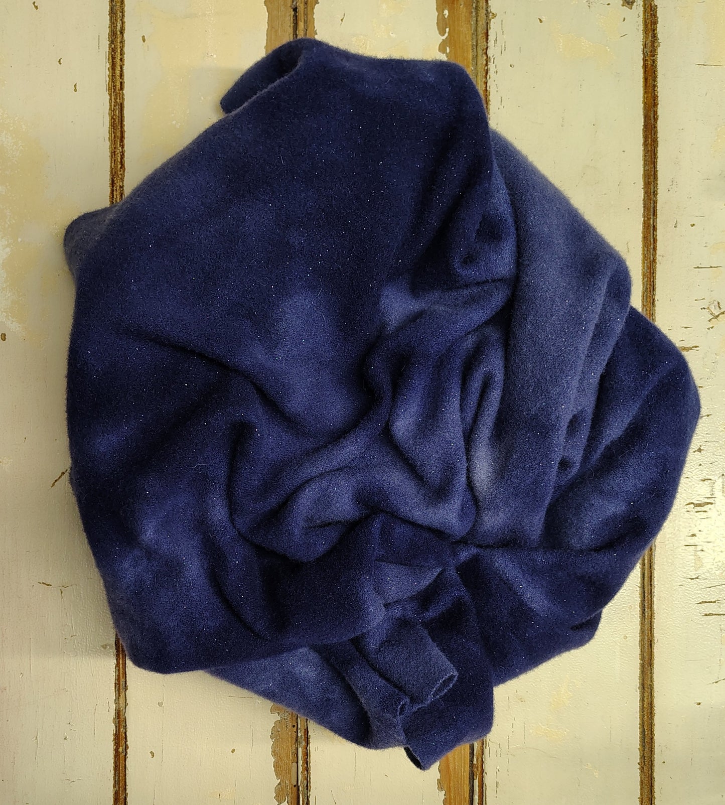 Navy Sparkle Hand Dyed Wool