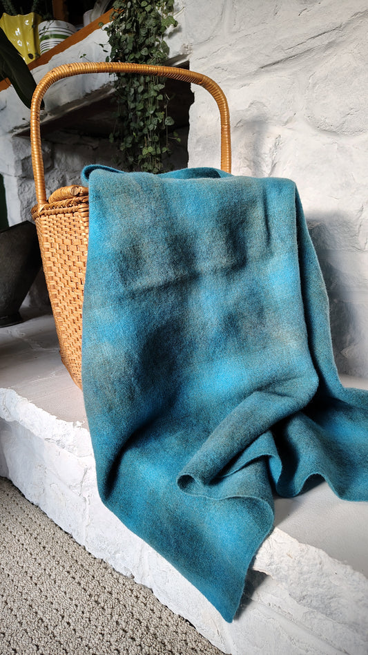 Bright Blue Hand Dyed CS Wool