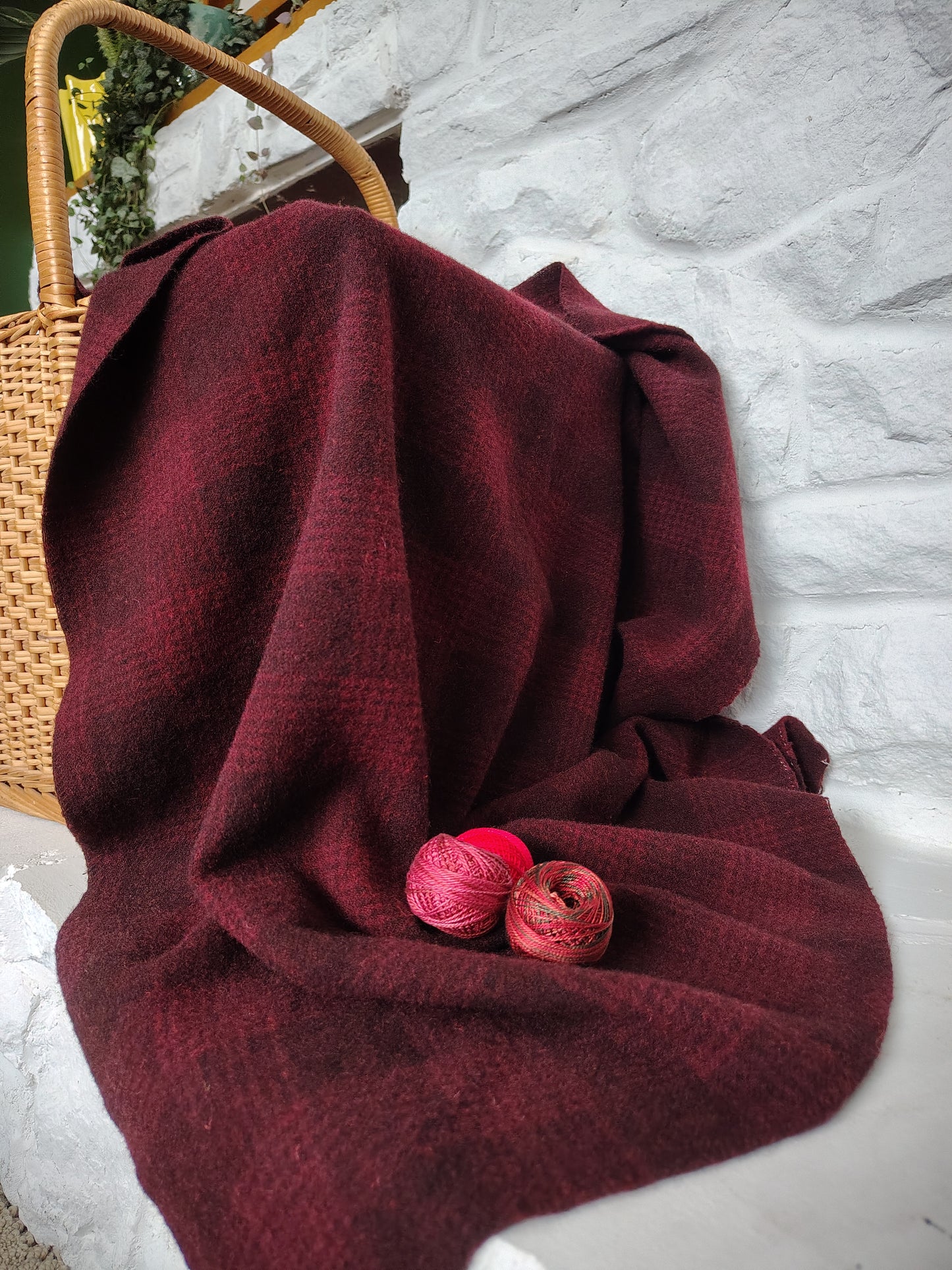 Bright Red Hand Dyed BnP Wool