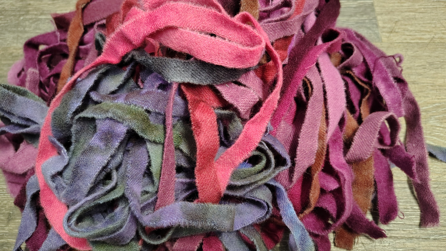 CLEARANCE | Wool Strips | Hand Dyed