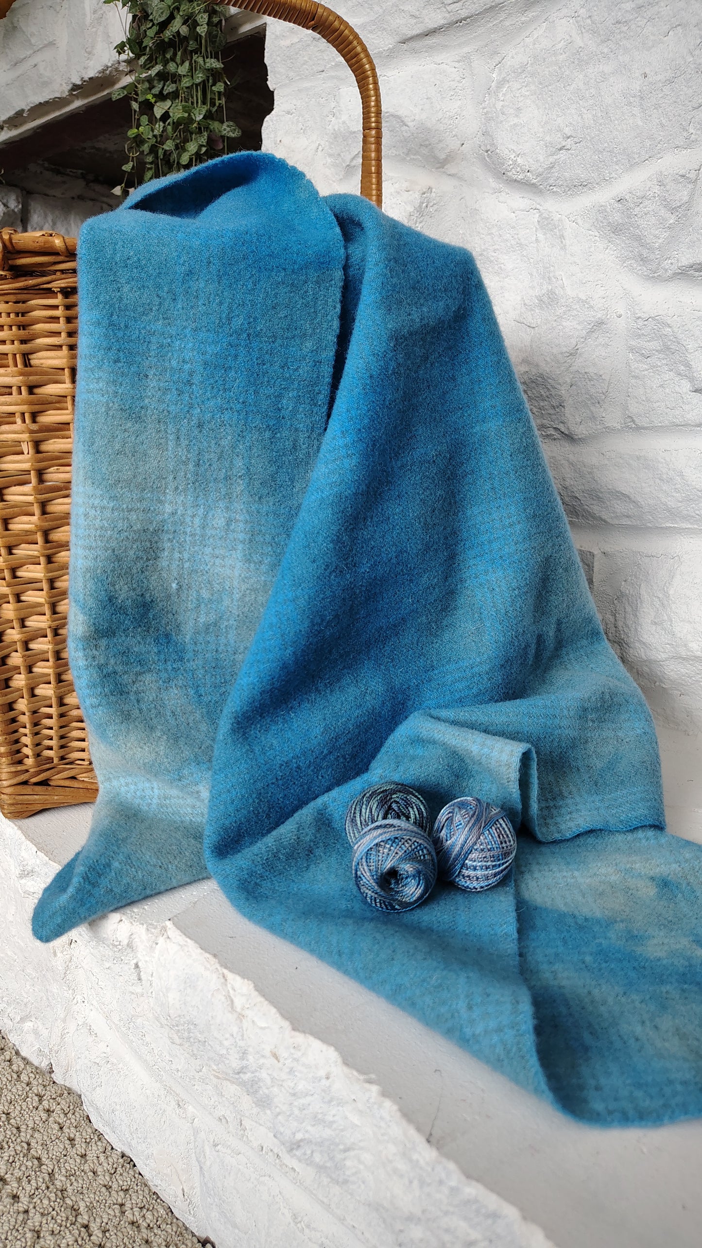 Blue Hand Dyed GP Wool