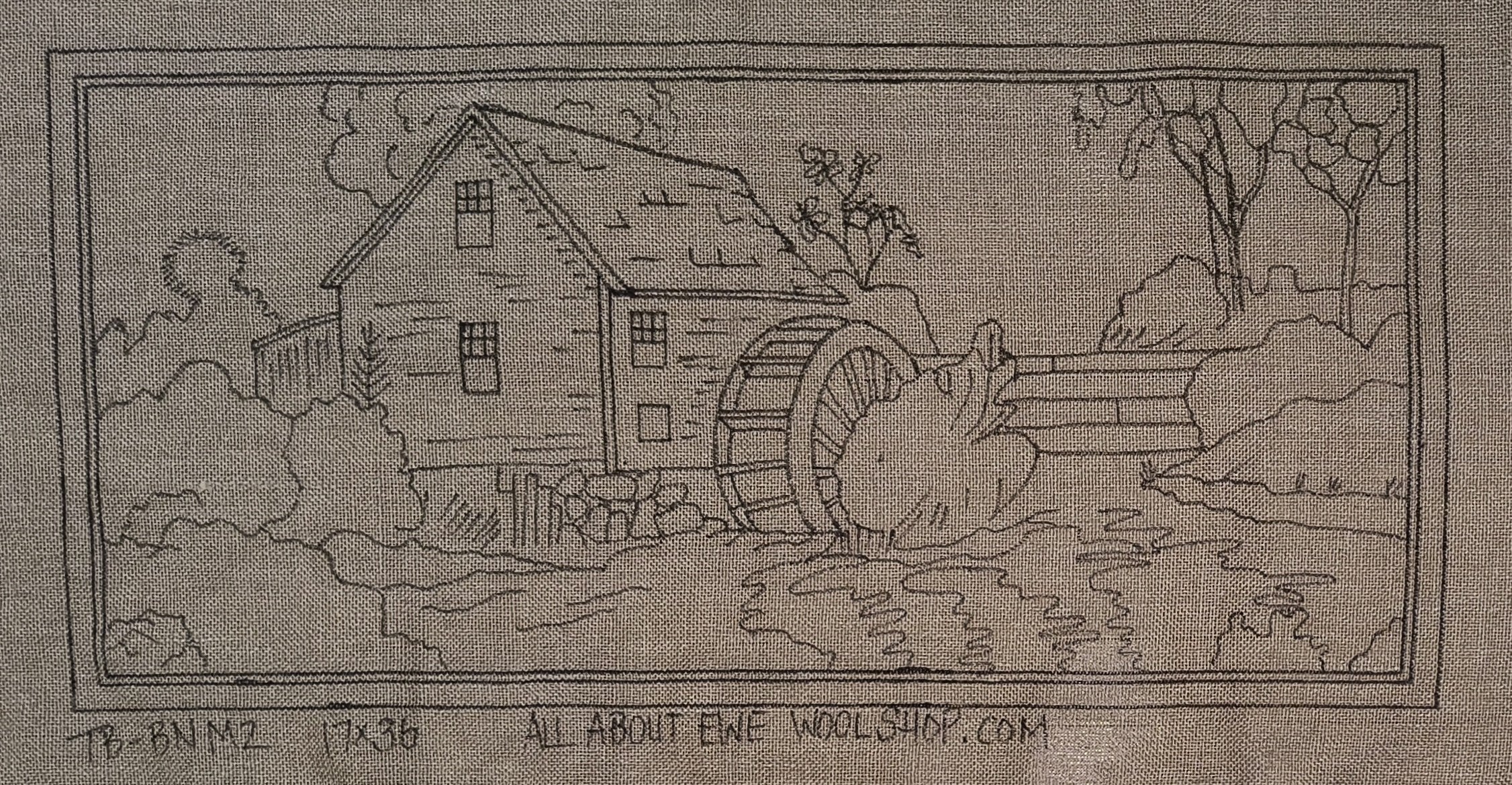 Bluenose BNM2 Pattern on Linen All About Ewe Wool Shop