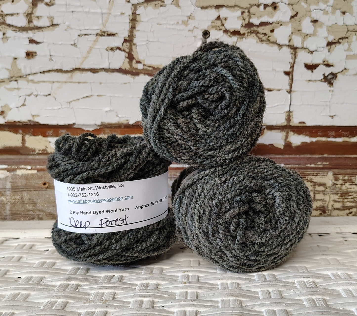 Deep Forest Hand Dyed Wool Yarn Cake